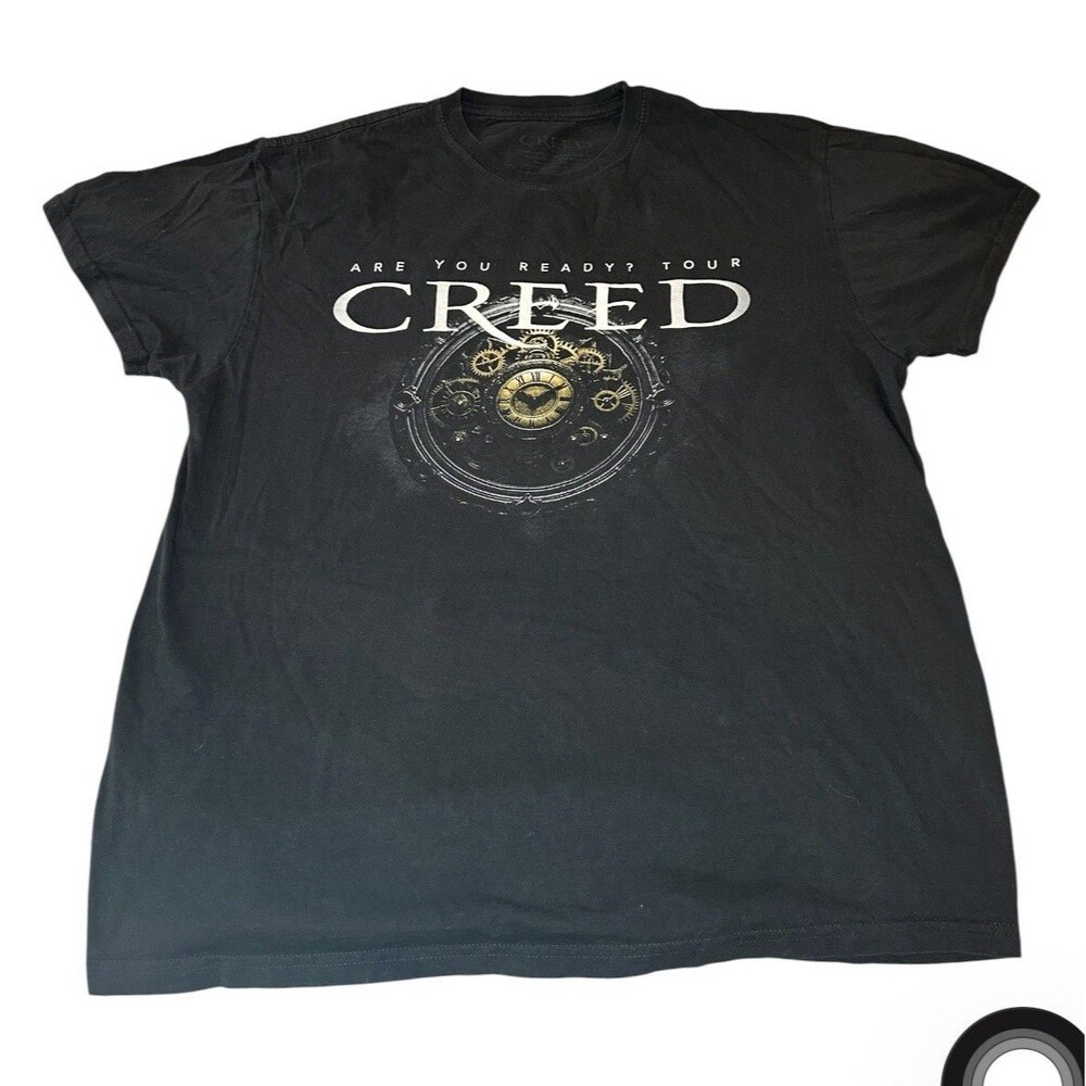 Official Creed Are You Ready Tour T-Shirt Size Large Black 2024 Concert Band Tee